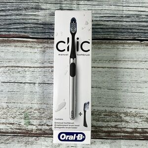 Oral-B Clic Manual Toothbrush With Extra Replacement Head And Magnetic Holder